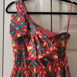 Patterned one Shoulder Dress